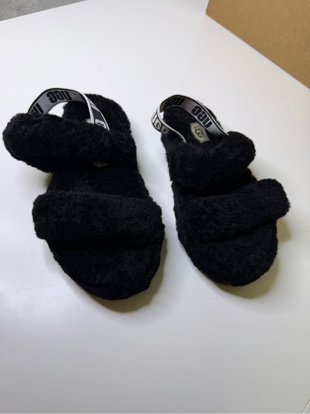 UGG Black Fluff Yeah Slide Sandals 3